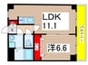 カーサフトゥールム 1LDKの間取り