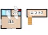 EXSIA日吉 1Kの間取り