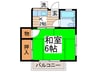 美樹ハイツ 1Kの間取り