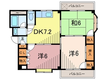 間取図 コーポプリンスⅡ