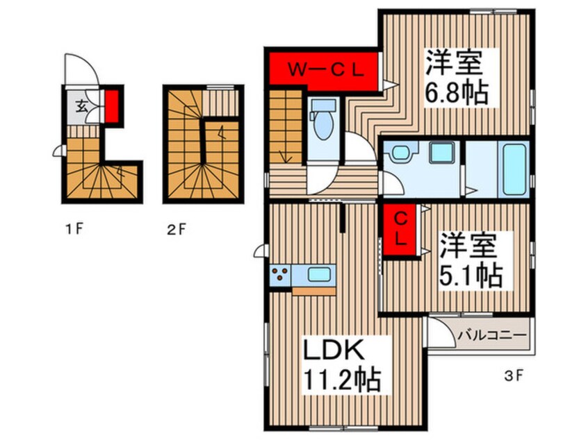 間取図 オフィン ラコーデ