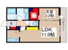 Sunset・River　N 1LDKの間取り