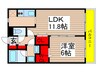 グレシアス 1LDKの間取り