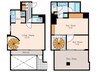 アパ－トメンツタワ－麻布十番 2LDKの間取り