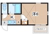 ＬＯＨＡＳ綱島 1Kの間取り
