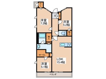 間取図 プラウド練馬中村橋マークス