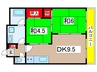 坂田ビル 2DKの間取り