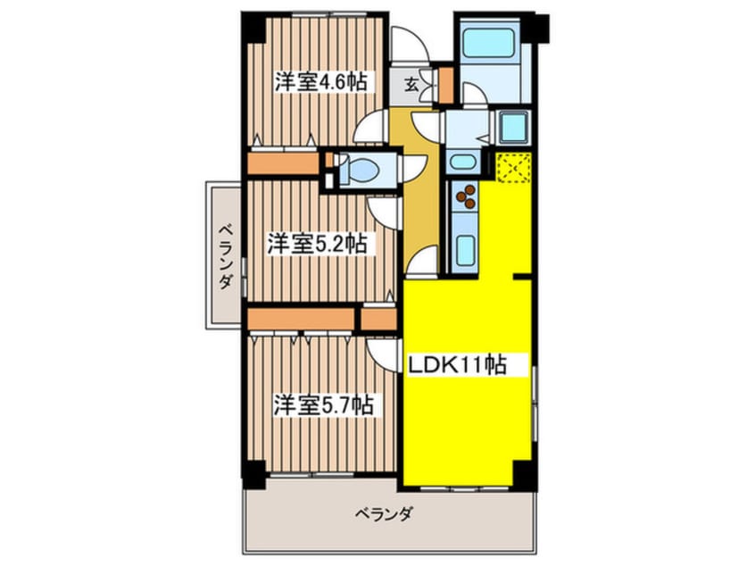 間取図 コンフォリア西荻北