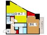 エストセントレ 1DKの間取り