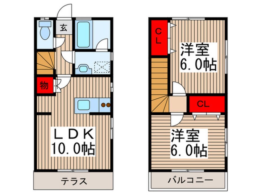 間取図 メゾン中山Ａ・Ｂ