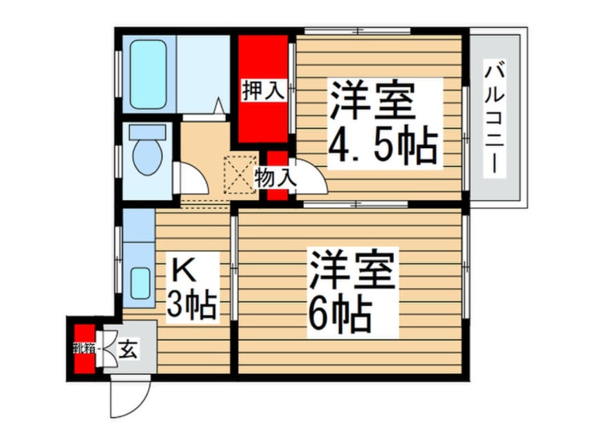 間取図 グリ－ンコ－ポ実籾１