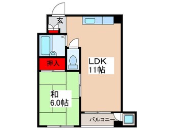 間取図 ｶｰｻｸﾞﾗﾝﾃﾞﾀﾏｷ