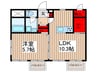 イーストエッヂ 1LDKの間取り
