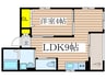 Southern Woods 1LDKの間取り