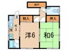 やまきやハイム 2Kの間取り