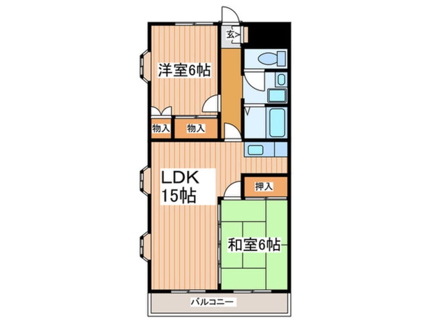 間取図 グランデール向原