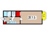 ハイテック新千葉 1Kの間取り