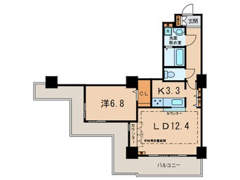 間取図 品川ｼ-ｻｲﾄﾞﾋﾞｭ-ﾀﾜ-1号棟