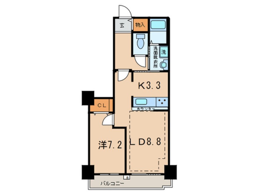 間取図 品川ｼ-ｻｲﾄﾞﾋﾞｭ-ﾀﾜ-1号棟