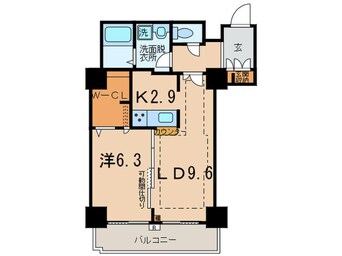 間取図 品川ｼ-ｻｲﾄﾞﾋﾞｭ-ﾀﾜ-1号棟