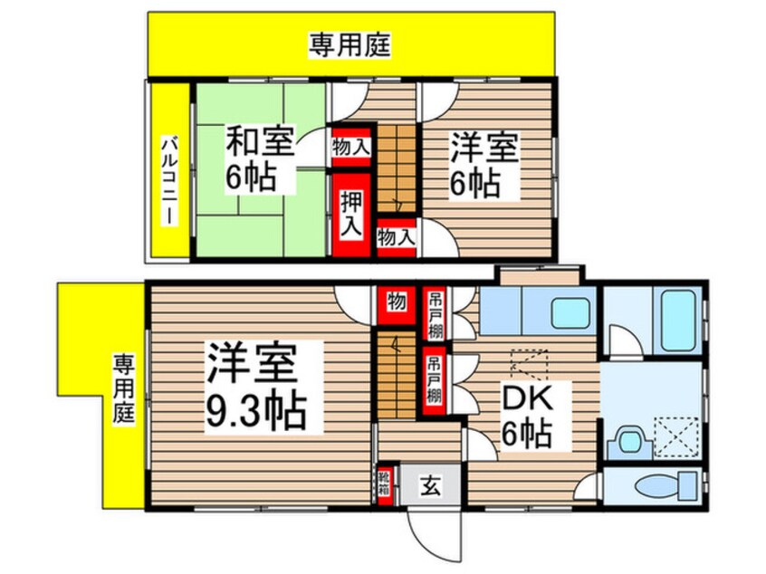 間取図 検見川町５丁目貸家