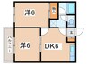 コーポ金子 2DKの間取り