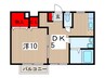 パールハイツＢ 1DKの間取り