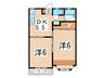 ハイツマツモト 2DKの間取り