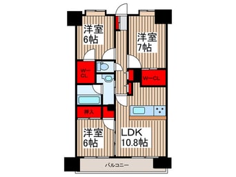 間取図 日神パレステージ本八幡(２０４)