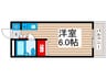 海楽新井マンション 1Rの間取り