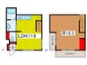 新中里戸建て 1LDKの間取り