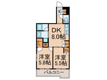 間取図 ルーブル新宿西落合八番館(301)