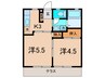 ＨＯＭＥＳ　ＧＡＲＤＥＮＩＡ 2Kの間取り