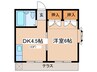 ブライトン 1DKの間取り