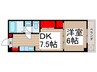 ハイム所沢 1DKの間取り