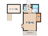 コ－ポ錦 1Kの間取り