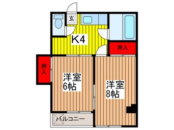 間取図 グリ－ンフラッツ