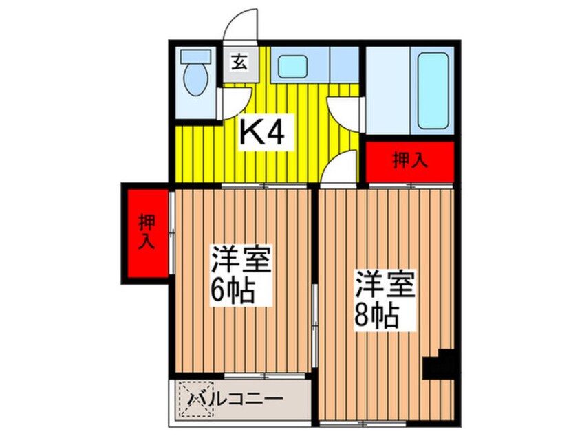 間取図 グリ－ンフラッツ