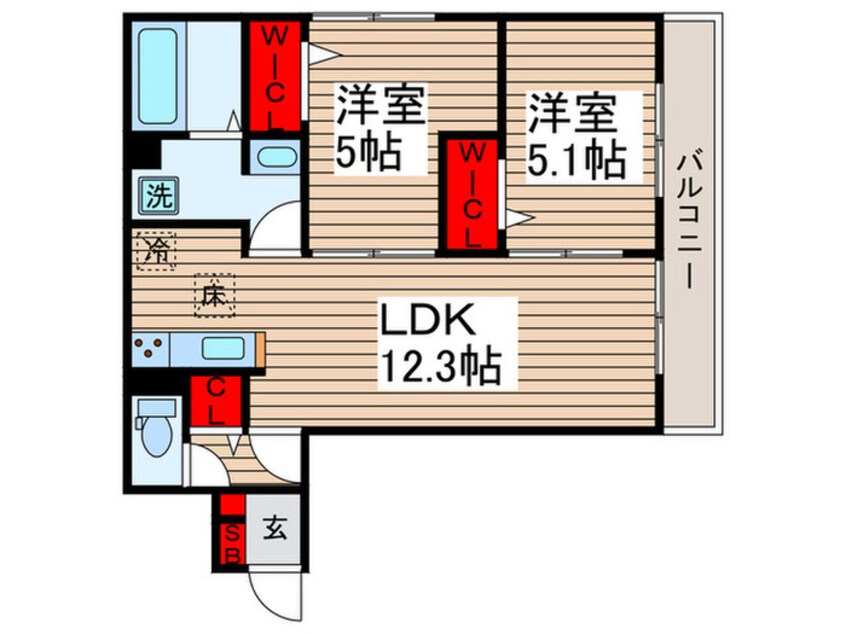 間取図 グラナーデ鹿浜