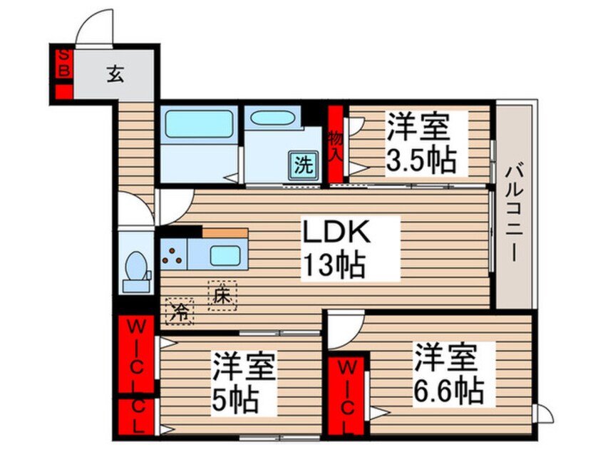 間取図 グラナーデ鹿浜