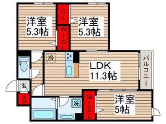 間取図 グラナーデ鹿浜