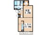 ピースフル　ガーデン 1LDKの間取り