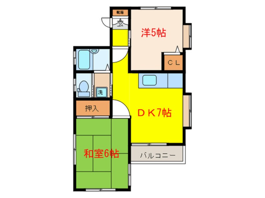 間取図 リバーパーク渡邊