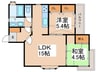 Aホーム 2LDKの間取り