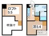 グリーンベルト 1Kの間取り