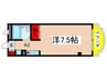 サンポート 1Rの間取り