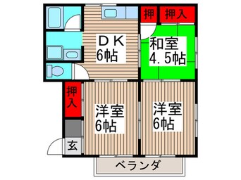 間取図 山栄マンションＡ(東)