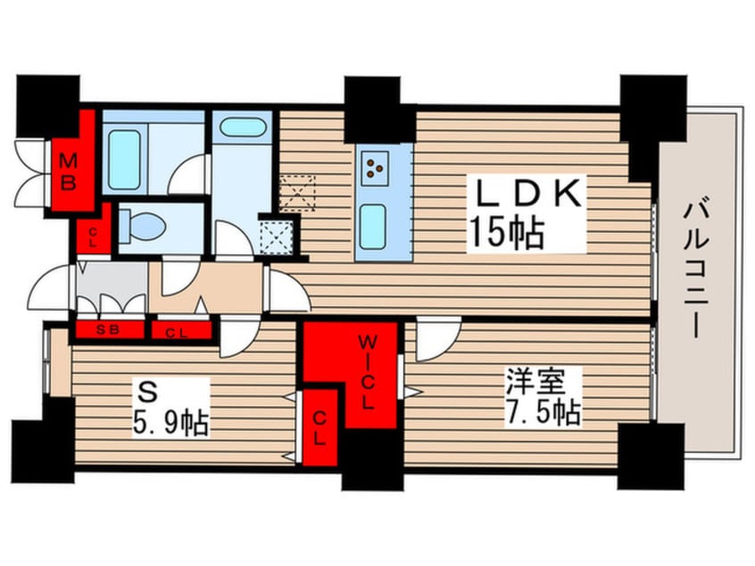 間取図 ﾛｲﾔﾙﾊﾟｰｸｽﾀﾜｰ南千住