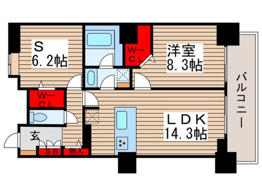 間取図 ﾛｲﾔﾙﾊﾟｰｸｽﾀﾜｰ南千住