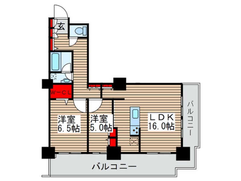 間取図 ﾛｲﾔﾙﾊﾟｰｸｽﾀﾜｰ南千住